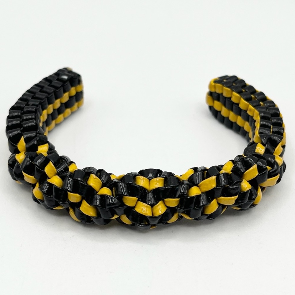 Vintage Early Estate Lanyard Twist Braid Cuff Bracelet